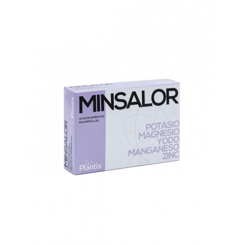 Minsalor Oligoelementos Potasio Magnesio, Yodo, Manganeso, Zinc/ Калий, Магнезий, Йод, Манган, Цинк х 20 ампули за пиене, Artesania Agricola
