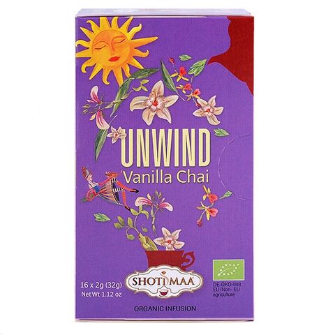 Shoti Maa Unwind Био ванилов чай Отпусни се х16 филтърни пакетчета
