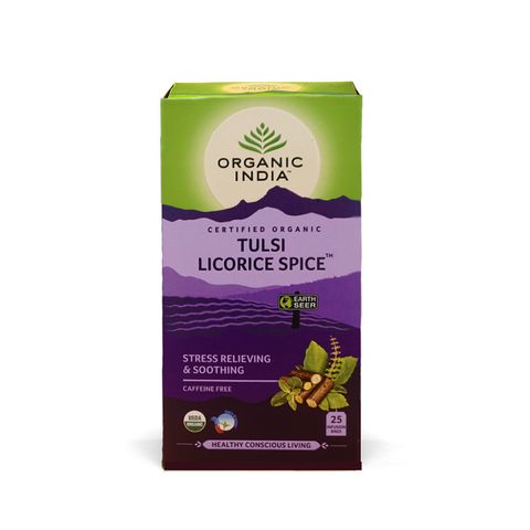 Organic India Tulsi Licorice Spice Индийски био чай Сладък корен x18 филтърни торбички