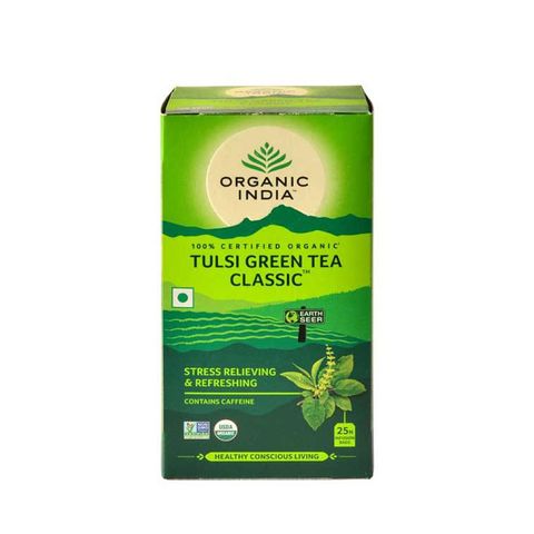 Organic India Tulsi Зелен чай за антиоксидантна защита x 18 филтърни торбички