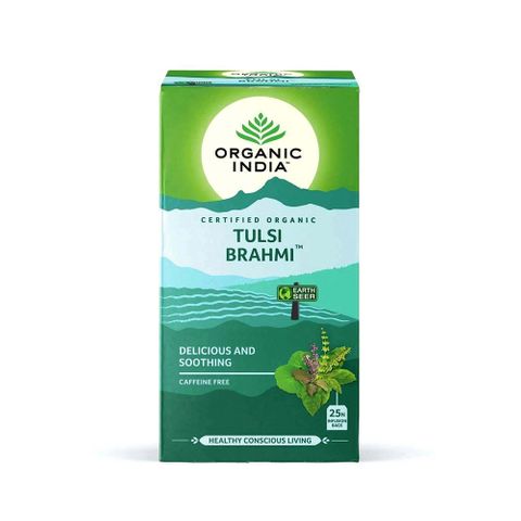 Organic India Tulsi Brahmi Органичен чай тулси Брахми x25 броя филтърни торбички