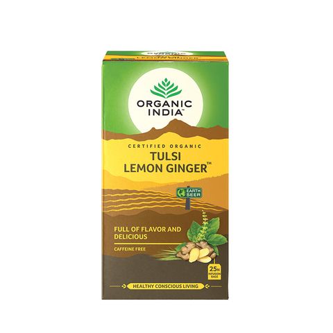 Organic India Tulsi Lemon Ginger Индийски био чай Лимон и джинджифил x18 филтърни торбички