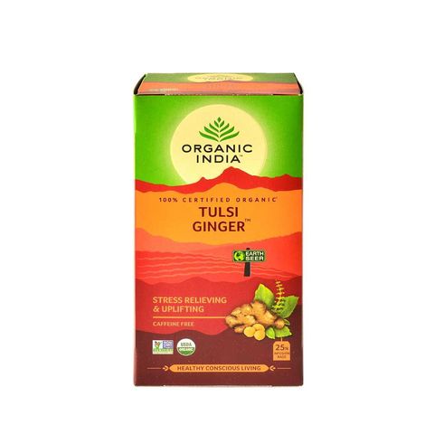 Organic India Tulsi Ginger Индийски био чай Джинджифил x18 филтърни торбички