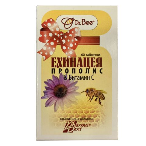 Dr. Bee Ехинацея, прополис и витамин C х60 таблетки