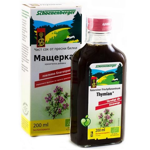 Schoenenberger Чист био сок от Мащерка х200 милилитра