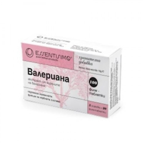 Evelin Essentisimo Валериана в помощ на нервната система х100 таблетки