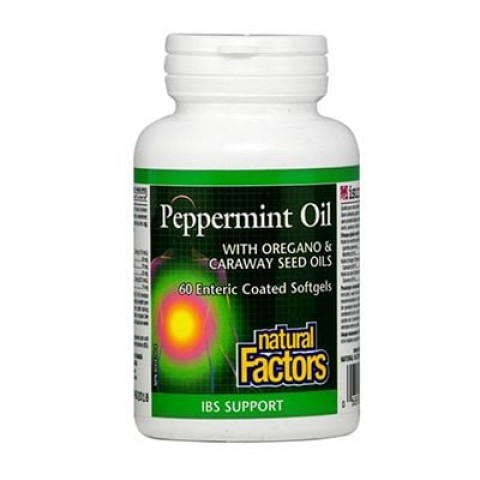 Natural Factors Мента масло с риган и кимион 200мг х60 капсули