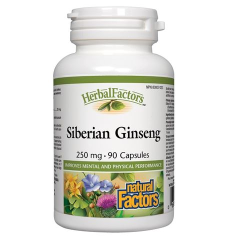 HerbalFactors Siberian Ginseng За физическа и умствена издръжливост 250 мг х90 капсули