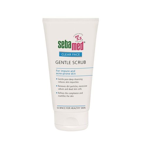 Sebamed Clear Face Анти акне нежен скраб за лице за мазна и акнеична кожа х150 мл