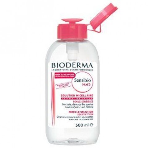 Bioderma Sensibio H2O Почистваща мицеларна вода за кожа със зачервявания с помпа x500 мл