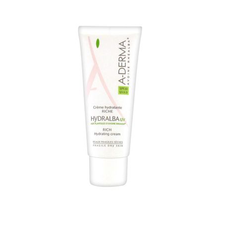 A-Derma Hydralba Хидратиращ богат дневен крем за лице за суха кожа SPF 20 х40 мл