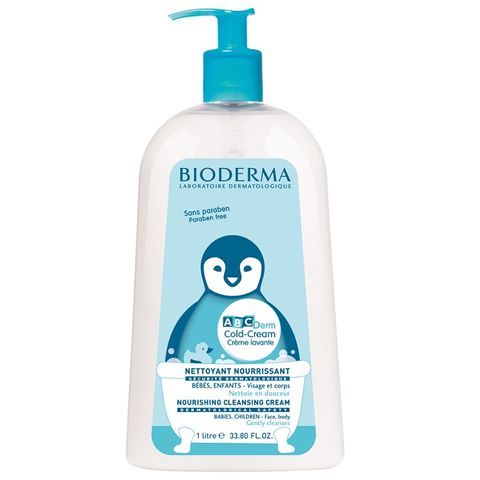 Bioderma ABCDerm Cold Cream Подхранващ и почистващ крем за бебета и деца за нормална и суха кожа x1000 мл