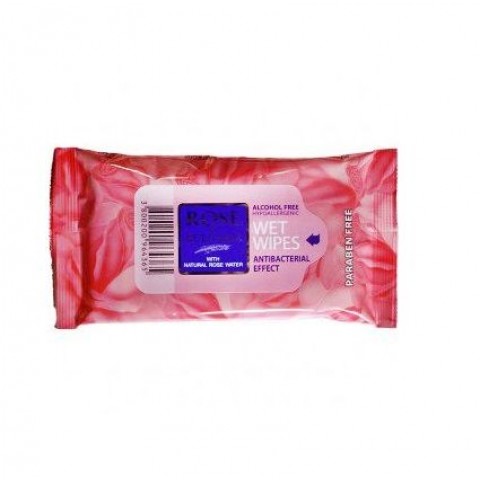 Bio Fresh Rose Антибактериални мокри кърпи с розова вода х15 броя