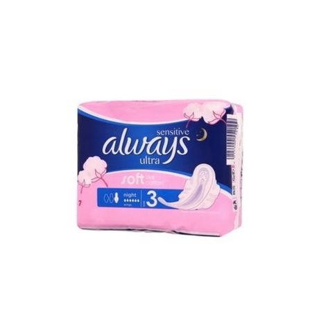 Always Sensitive Ultra Night Дамски превръзки х7 броя