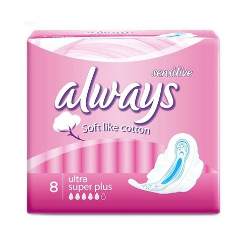 Always Sensitive Ultra Super Plus Дамски превръзки х8 броя