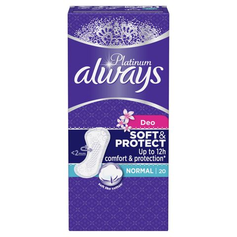 Always Platinum Everyday Pads Deo Normal Ежедневни дамски превръзки х20 броя