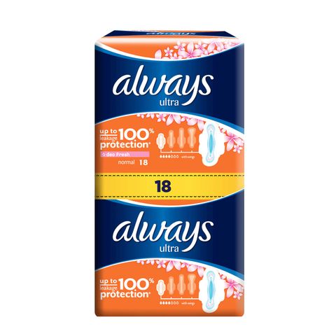 Always Ultra Normal Дамски превръзки х18 броя
