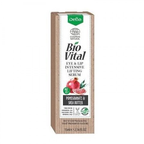 Deva BioVital Натурален серум за очи и устни с лифтинг ефект и екстракт от нар 45+ х15 мл