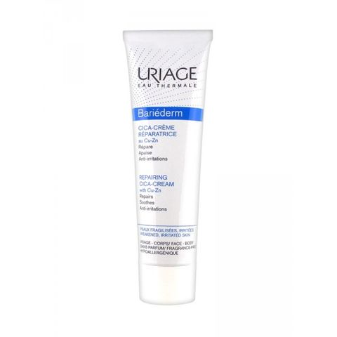 Uriage Bariederm Cica Cu-Zn+ Възстановяваща и успокояваща емулсия за лице и тяло за суха кожа x15 мл