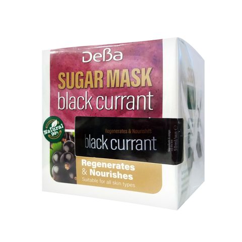 Deva Sugar Mask Black Currant Регенерираща и подхранваща маска за лице с екстракт от касис х50 мл