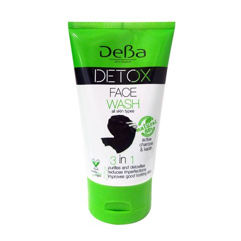 Deva Detox Измивен гел за лице с глина и активен въглен 3в1 х150 мл