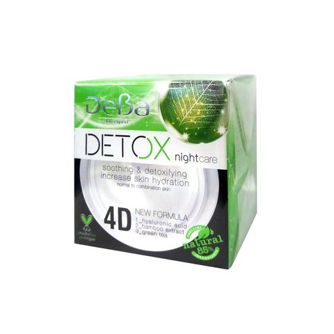Deva Detox Успокояващ и детоксикиращ нощен крем за лице с 4D хиалуронова киселина х50 мл