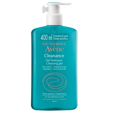 Avene Cleanance Почистващ гел за лице и тяло за мазна кожа х400 мл