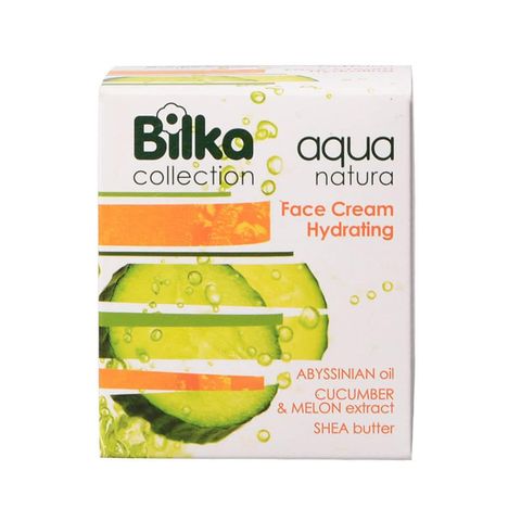 Bilka Aqua Хидратиращ крем за лице с екстракт от краставица и пъпеш х40 мл