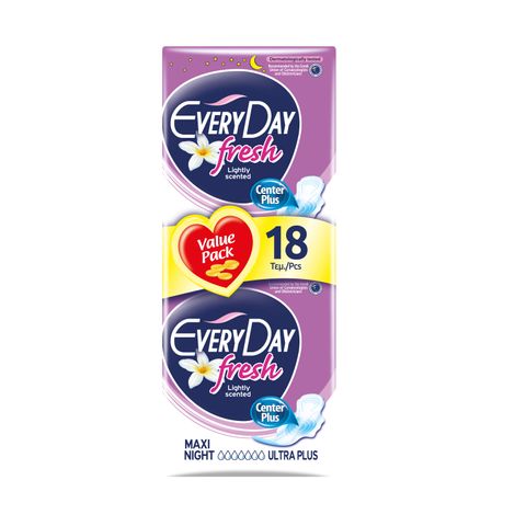 Everyday Fresh Maxi Night Duo Дамски Превръзки x18 броя