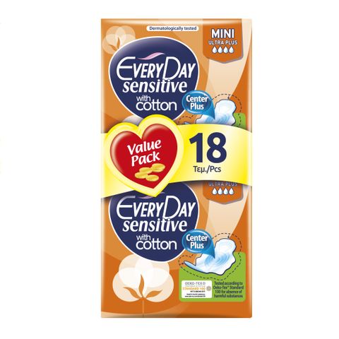 Everyday Sensitive Mini Ultra Plus Дамски превръзки х18 броя