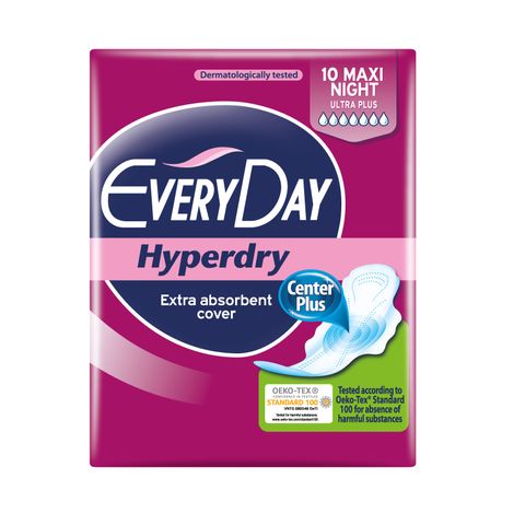 Everyday Hyperdry Center Plus Night Дамски превръзки х10 броя