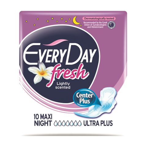 Everyday Fresh Maxi Night Ultra Plus Дамски Превръзки x10 броя