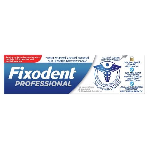 Fixodent Professional Фиксиращ крем за зъбни протези x40 грама