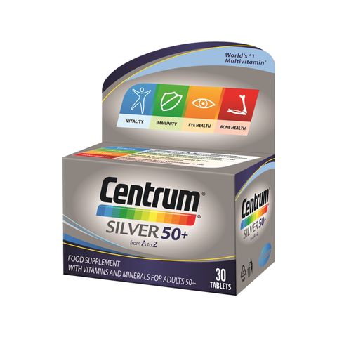 Centrum Silver 50+ Витамини и минерали за хора на възраст над 50 години х30 таблетки