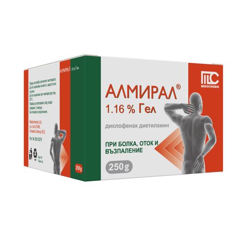 Medochemie Алмирал Гел при болка, оток и възпаление 1,16% х250 грама