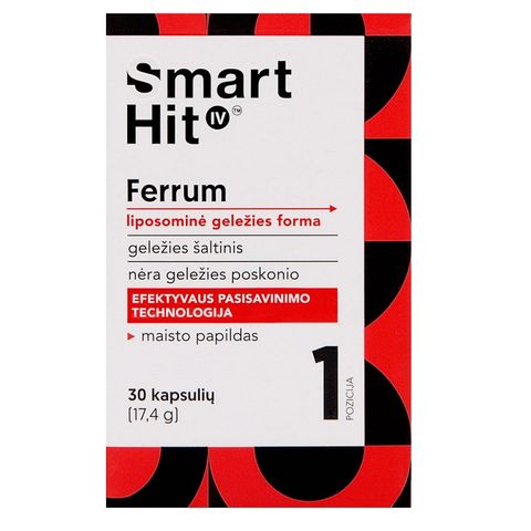 Valentis Smart Hit IV Ferrum Липозомно желязо х30 капсули 