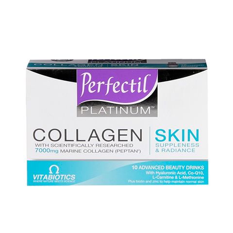 VitaBiotics Perfectil Platinum Collagen Skin Колаген за здрава и жизнена кожа Напитка с портокалов вкус 500 мл х10 флакона