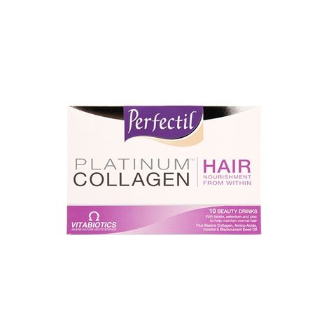 VitaBiotics Perfectil Platinum Collagen Hair Колаген за здрава и красива коса Напитка с портокалов вкус 500 мл х10 флакона