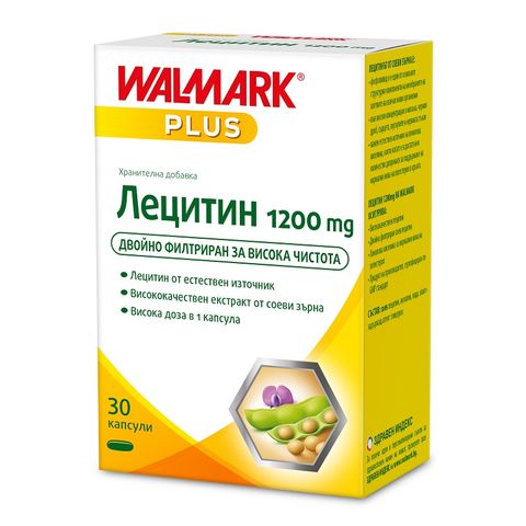 Walmark Plus Лецитин за нормални нива на холестерола 1200мг х30 капсули