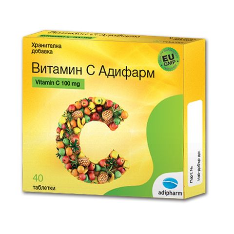Adipharm Витамин С Адифарм за висок имунитет х40 таблетки