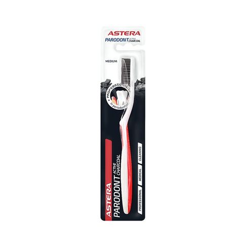Astera Parodont Charcoal Четка за зъби за дълбоко почистване и детокс