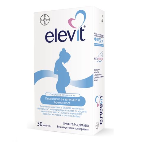 Bayer Елевит Мултивитамини за зачеване и бременност x30 капсули 