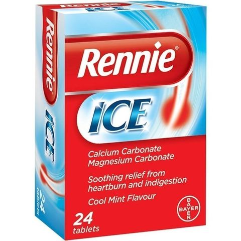 Bayer Rennie Ice Дъвчащи таблетки за стомашни неразположения х24 бр