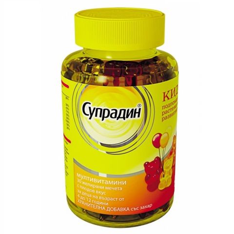 Bayer Супрадин Кидс Мултивитамини за деца х30 желирани мечета