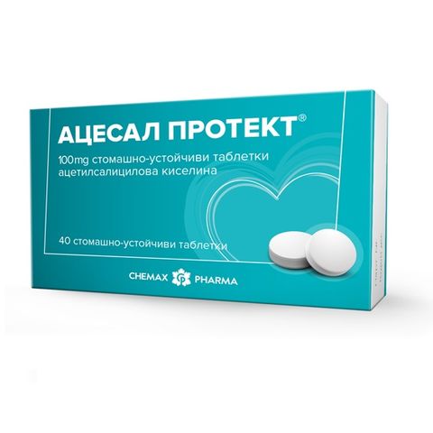 Chemax Pharma Ацесал протект 100мг x40 таблетки