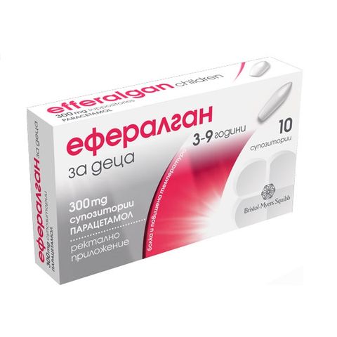 Efferalgan за деца при болка и повишена температура 300 мг х10 мл