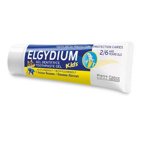 Elgydium Kids Детска паста за зъби с вкус на банан 2-6 години х50 мл