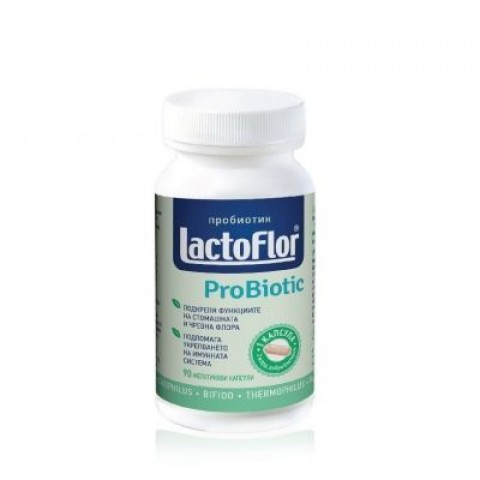 Lactoflor Пробиотик за здравословна стомашно-чревна флора х90 капсули