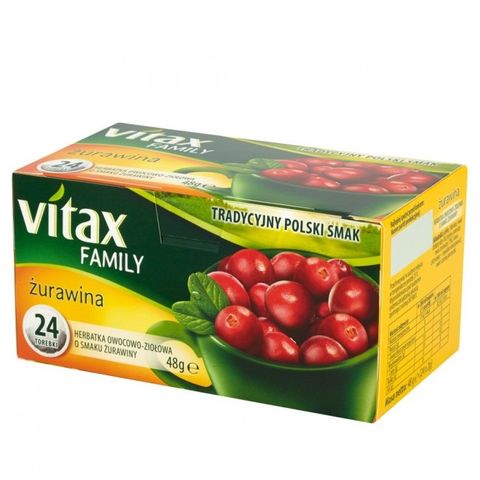 Vitax Family Плодов чай с червена боровинка х24 бр