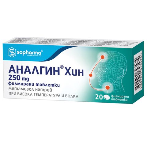 Sopharma Аналгин Хин 250мг х10 таблетки